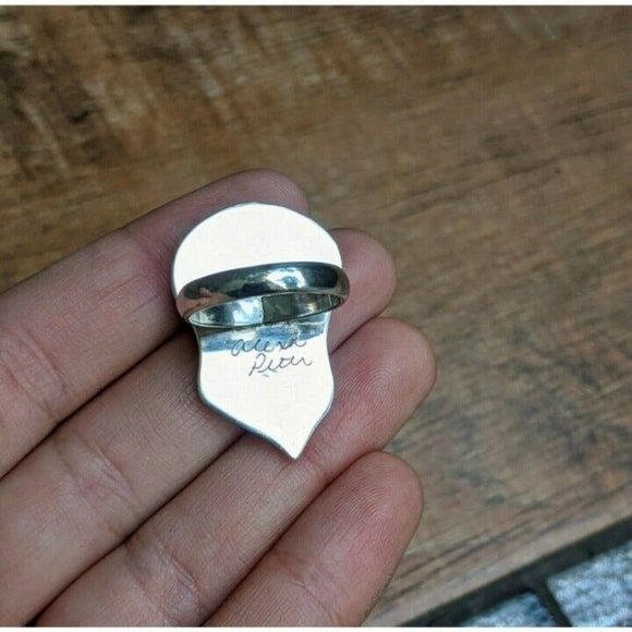 Alexa & Peter Smarsh Sterling Silver 14k Gold Cloisonne Enamel Ring Size 7 *Read - Picture 9 of 12